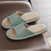 Leather Slippers for Women Linen Footbed Indoor Non Slip Summer Slides