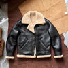 Men black b3 shearling leather aviator