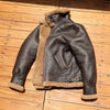 Men b3 shearling leather aviator jacket