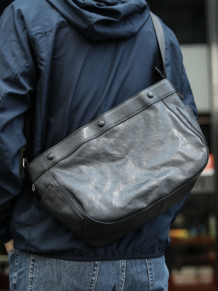 Genuine Urban Leather Messenger Crossbody Sling Bag