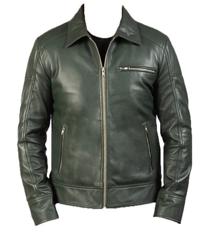 Men's Green Leather Jacket