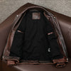 Distressed brown moto leather jacket vintage biker