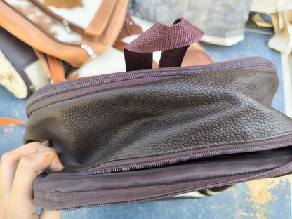 Mini Cowhide Backpack – Real Leather Brown Cowhide Bag