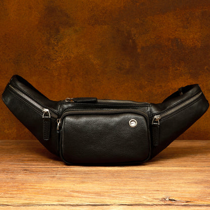 Retro Vegetable Genuine Leather Chest Bag