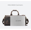 Leather trolley duffle bag for men travel