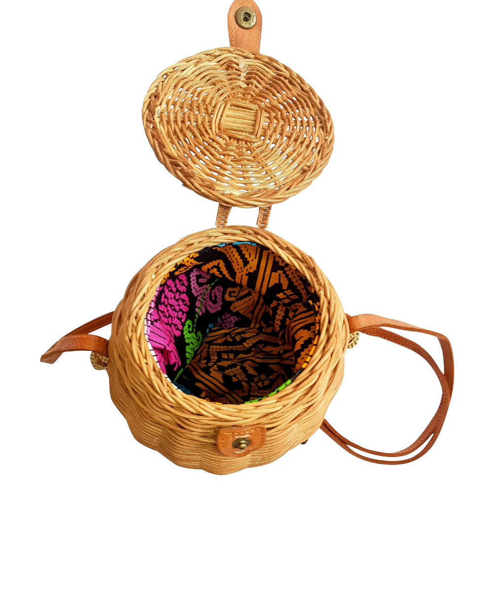 Bali Rattan Shoulder Purse With Handle