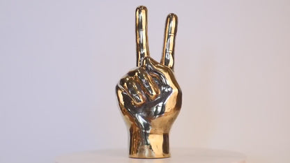 Brass Home Decor Peace Victory Hand Sign