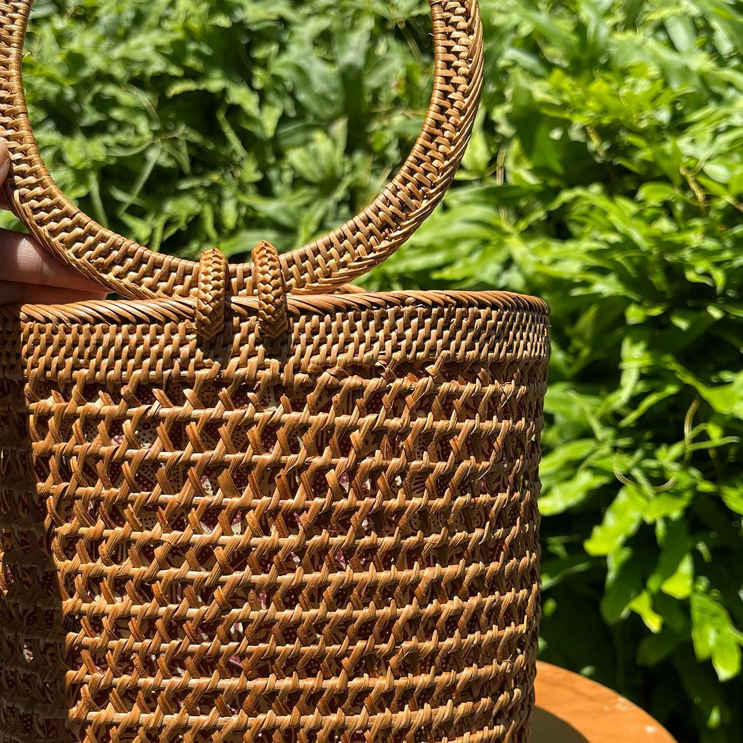 Classic Rattan Handwoven Purse