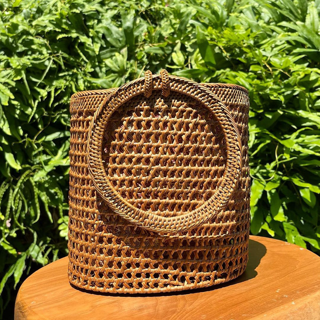 Classic Rattan Handwoven Purse