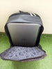 Mini Cowhide Backpack Black White Compact Leather Bag