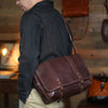 Vintage Full-Grain Cowhide Business Satchel for Men