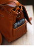 Vintage Full-Grain Cowhide Business Satchel for Men