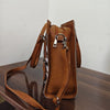 Cowhide leather tote shoulder bag