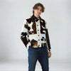 Cowhide Jackets Brown White Hair-On Western Coat