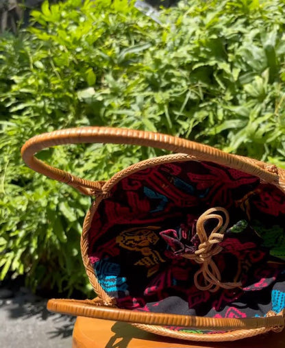 Designer Rattan Bucket Bag