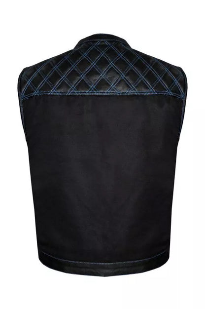 genuine leather biker vests men