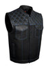 genuine leather biker vests men