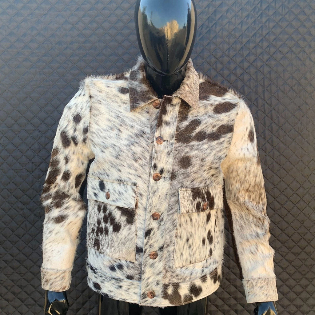 Men’s Genuine Cowhide Hair-On Leather Jacket