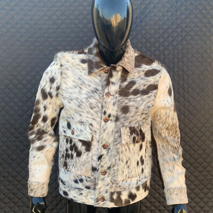 Men’s Genuine Cowhide Hair-On Leather Jacket