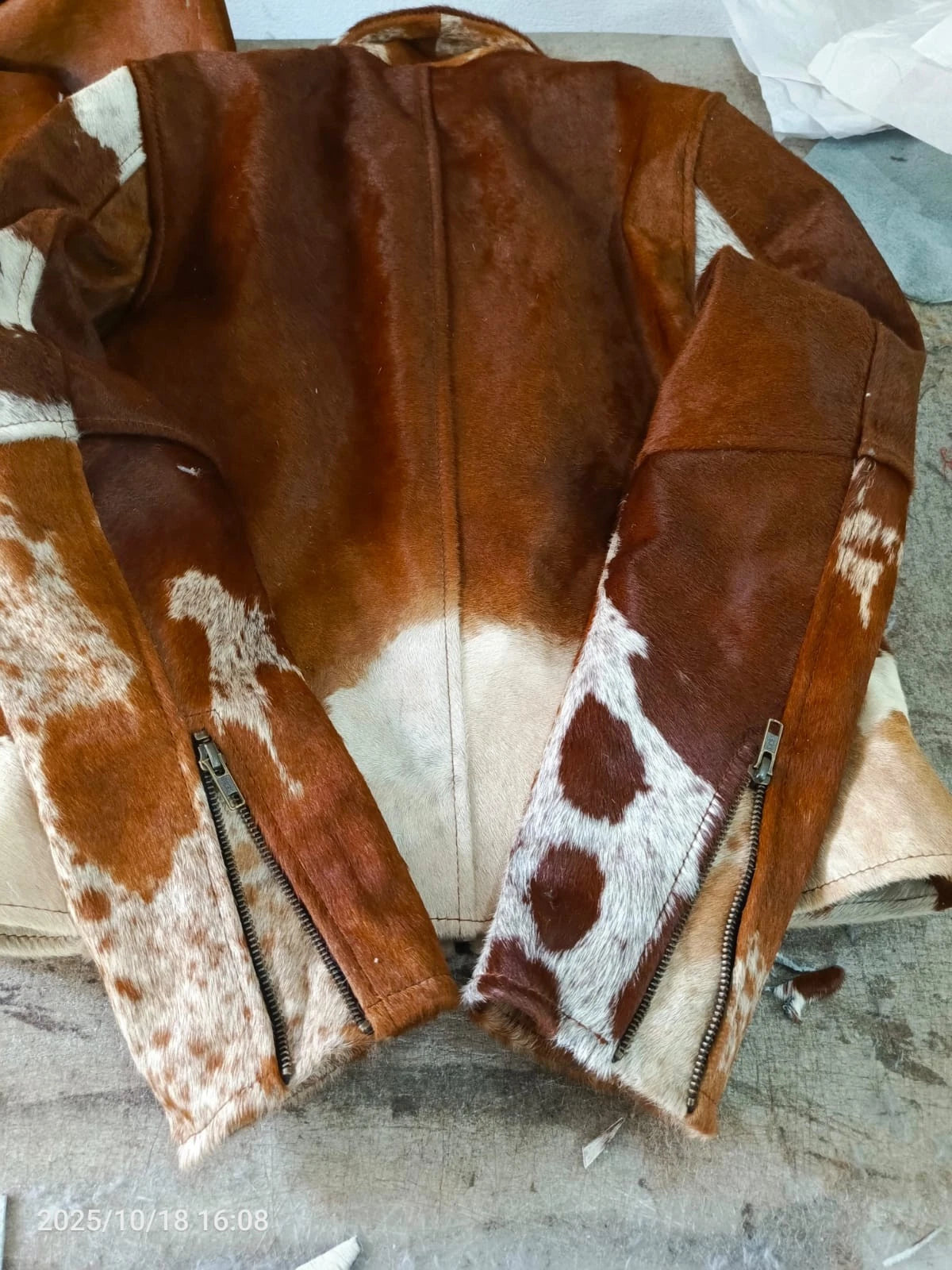 Brown Hair On Cowhide Jacket For Women