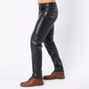 leather skinny pants for men