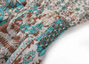 Floral maxi dress with turquoise tassel neckline