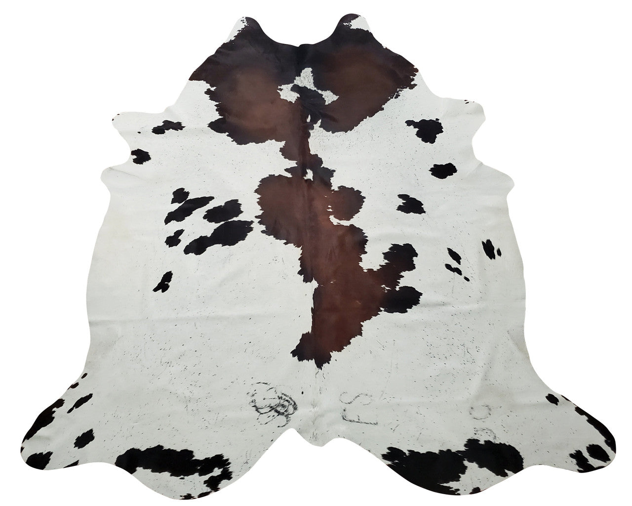 Natural Cowhide Rug Speckled Brown 7.3ft x 6.5ft