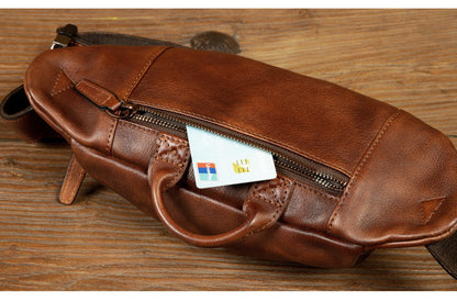Retro Handmade Genuine Leather Crossbody Bag