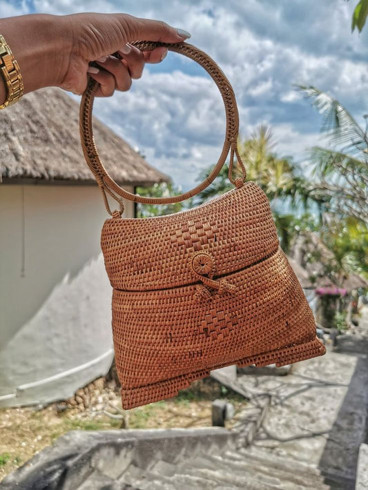 Real Natural Rattan Handbags