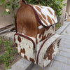 Speckled Cowhide Mommy Backpack Leather Diaper Bag