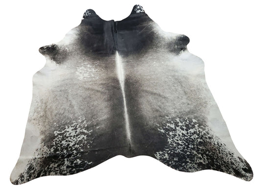 A cowhide rug in exotic grey and stunning natural pattern, better than any other around, handpicked for unique pattern and large cowhide does the charm.
