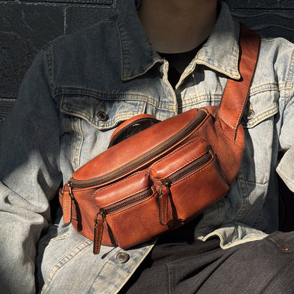 Retro Handmade Genuine Leather Crossbody Bag