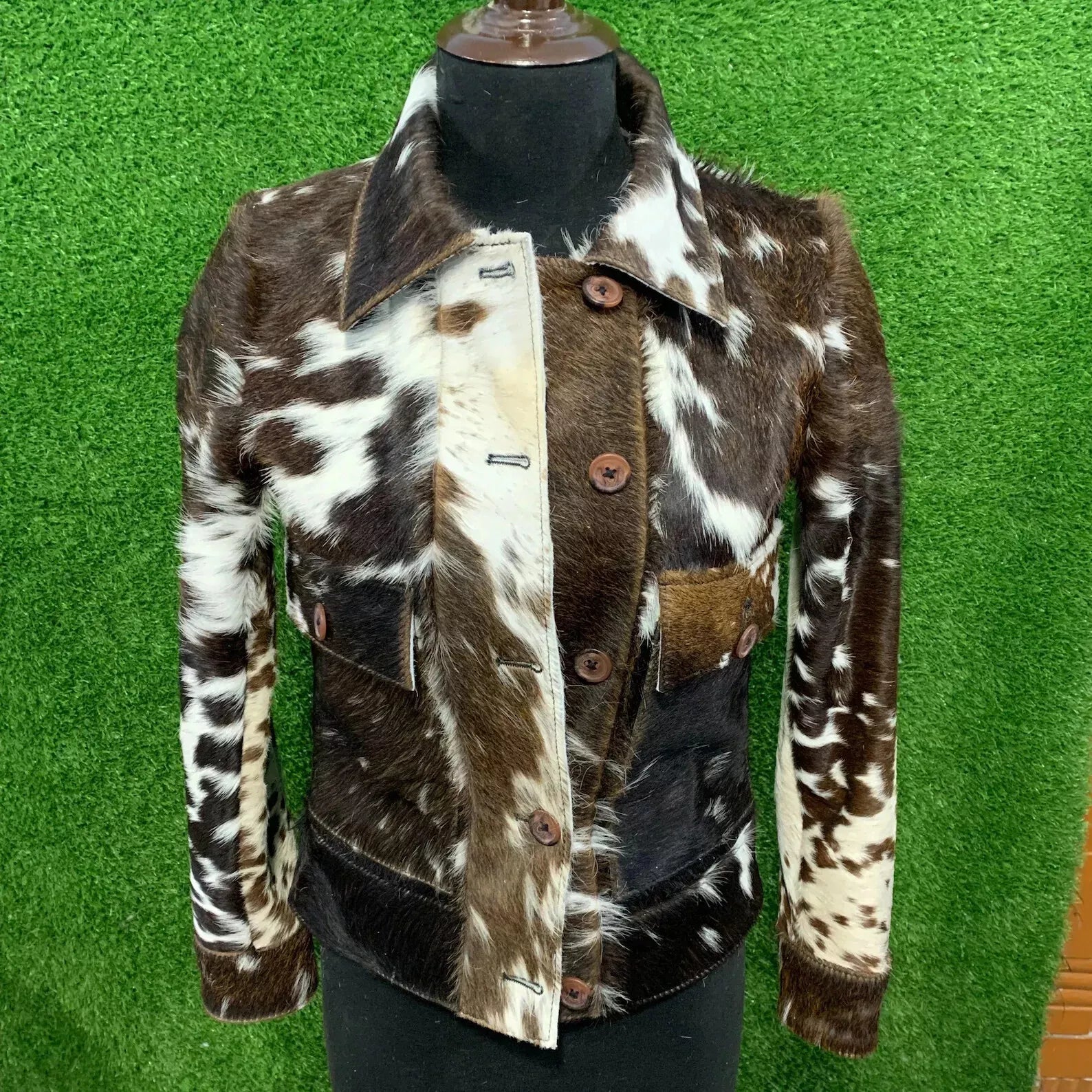 Cowhide Jacket with Hair on Cow Skin – Decor Hut