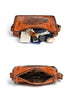Crazy horse mens leather crossbody sling bag