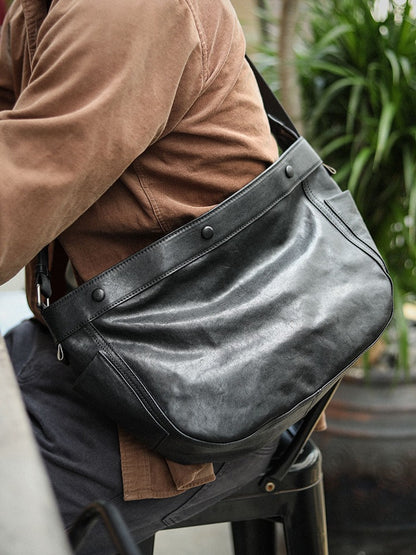 Genuine Urban Leather Messenger Crossbody Sling Bag