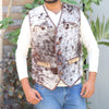 Cow fur vest for women made with authentic cowhide hair-on leather, blending rustic charm and modern flair for versatile seasonal styling.