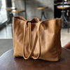 Large cowhide leather women tote bag