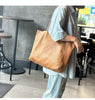 Large cowhide leather women tote bag