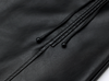 Black PU Leather Midi Skirt With Front Slit High Waist